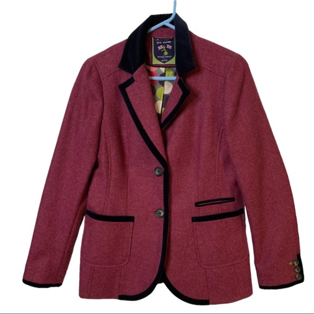 Boden British Tweed by Moon 100% Wool Blazer 8